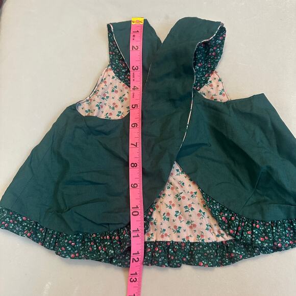 Vintage Handmade Floral Baby Girls 0-6M NB Reversable Smock Babydoll Dress - Picture 2 of 8